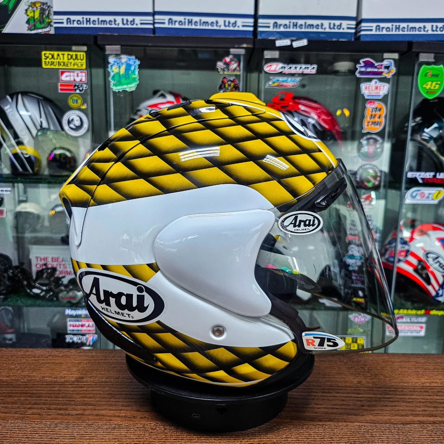 Arai Ram 4 Taira Racing Yellow